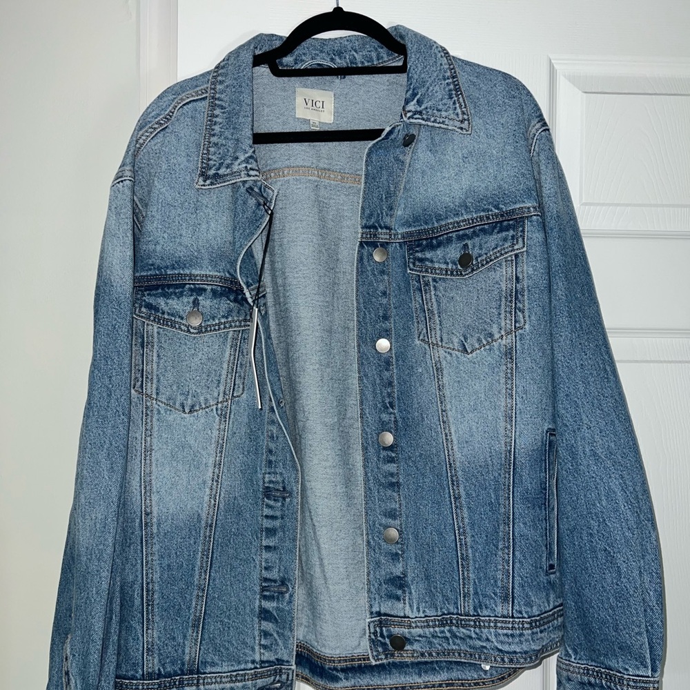 VICI Influencer Oversized Denim Jacket